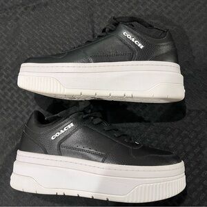 Coach Black and White Platform Sneakers